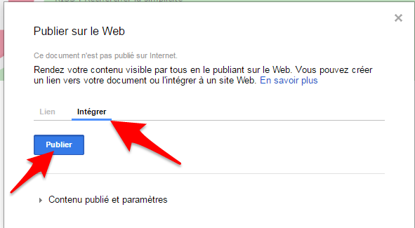 Google apps partage integre
