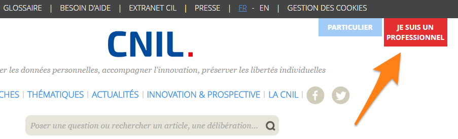 Déclaration CNIL